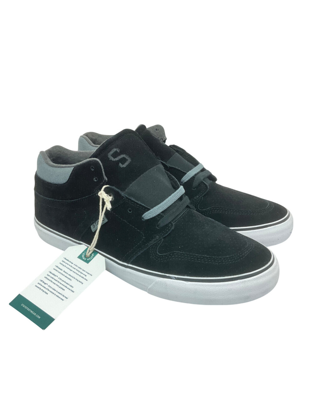 State Men's Low-Cut Mercer Skate Sneakers FTWST10409 Black Size 9.5M